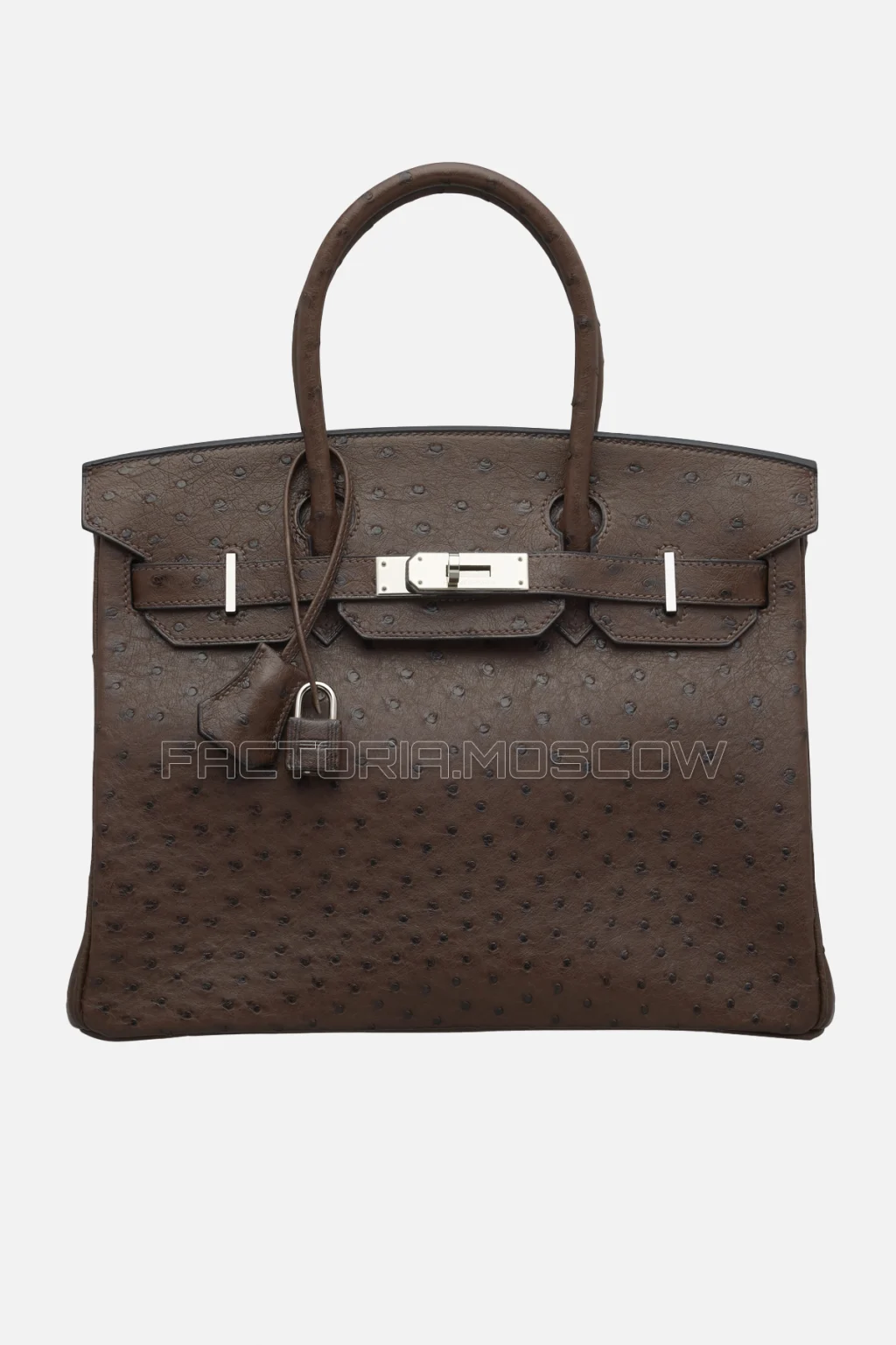 Hermes Birkin 30 Marron Fonce Ostrich PHW