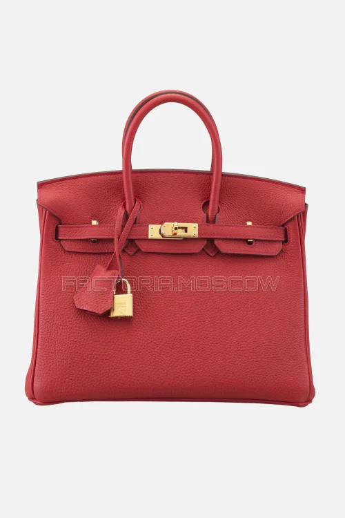 Hermes Birkin 25 Clemence Rouge Tomate GHW