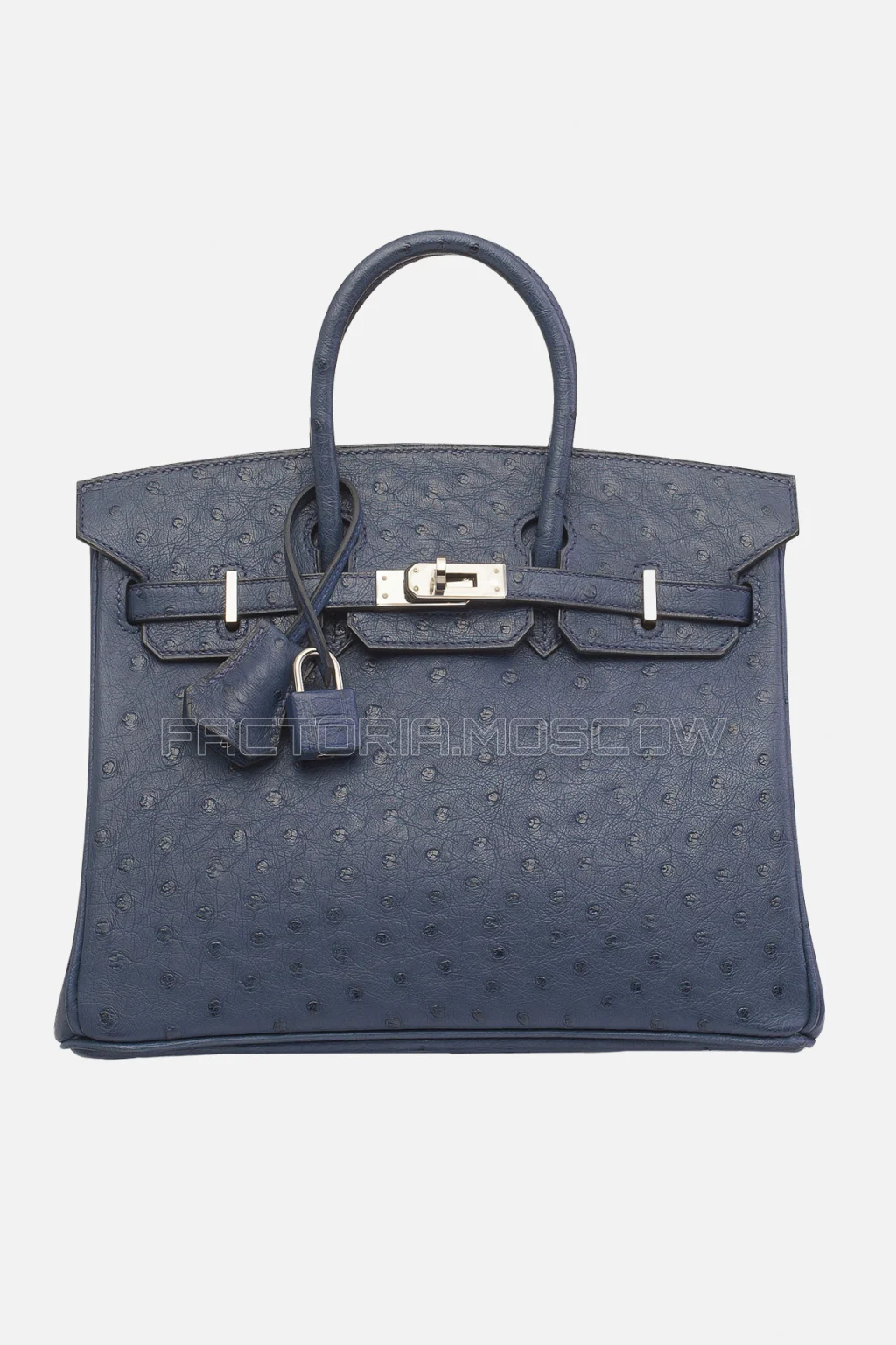 Hermes Birkin 25 Ostrich Bleu De Malte PHW