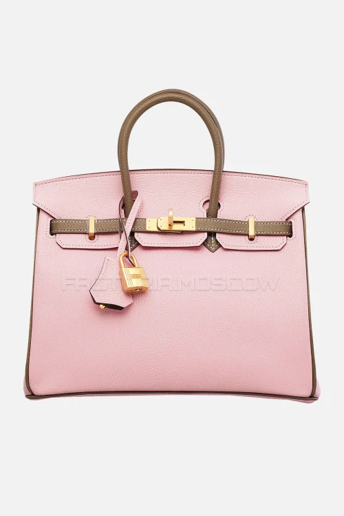 Hermes HSS Birkin 25 Chevre Rose Sakura/Etoupe GHW