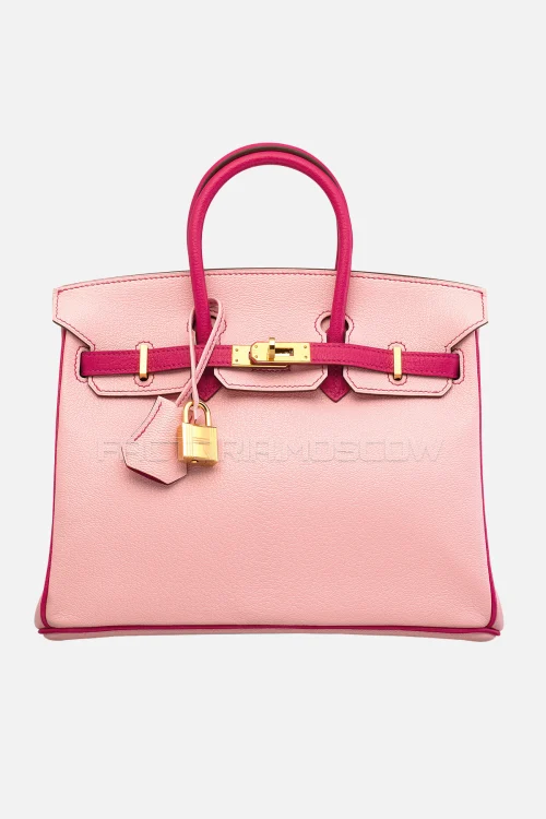 Hermes HSS Birkin 25 Chevre Rose Sakura/Rose Shocking GHW