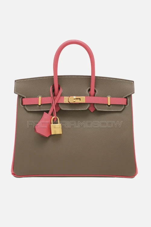 Hermes HSS Birkin 25 Epsom Etoupe/Rose Azalee GHW