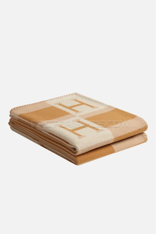 Hermes Avalon Bayadere blanket Colour Blé