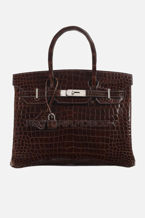 Hermes Birkin 30 Shiny Cocoan Niloticus Crocodile PHW