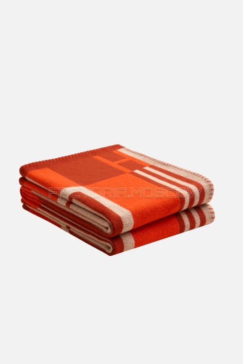 Hermes Ithaque blanket Colour Terracotta/Tangerine