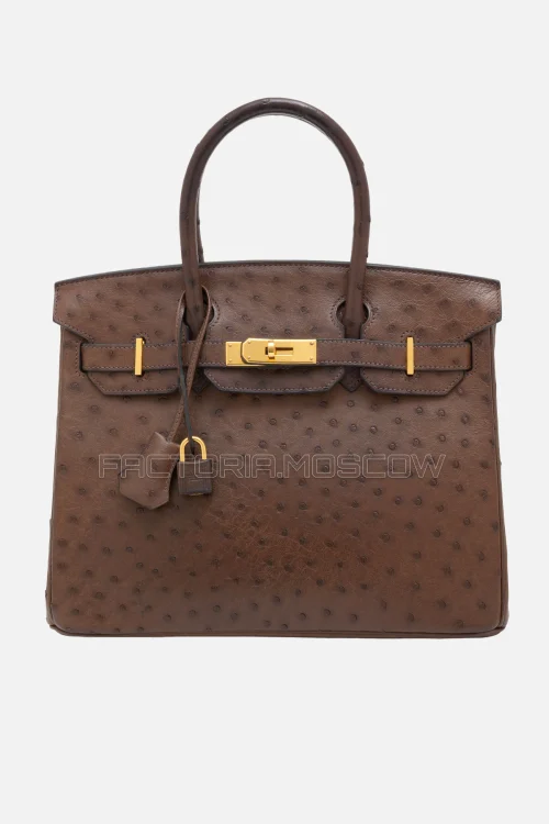 Hermes Birkin 30 Chocolat Ostrich GHW