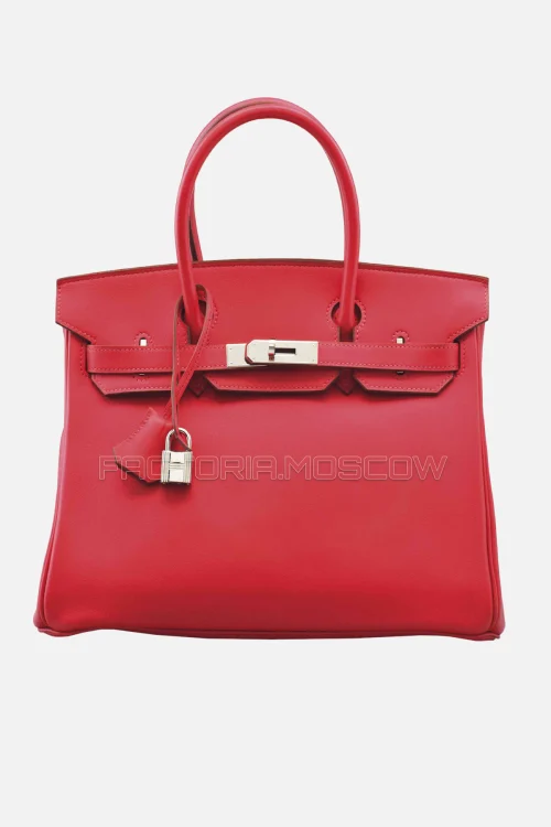Hermes Birkin 30 Vermillion Swift PHW