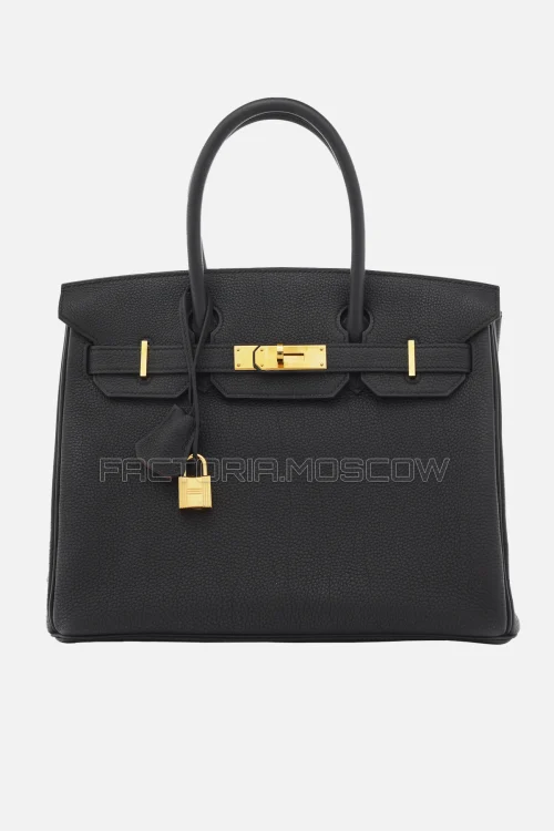 Hermes Birkin 30 Black/Orange Togo GHW