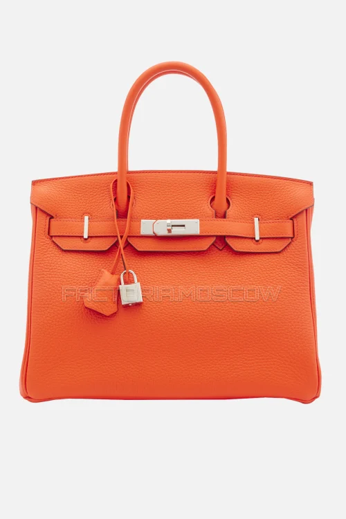 Hermes Birkin 30 Orange Poppy Clemence PHW