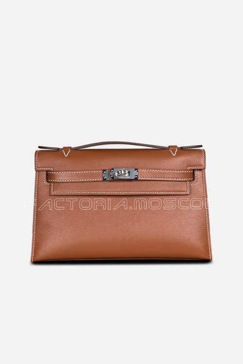 Hermes Kelly Pochette Swift Colour Gold PHW