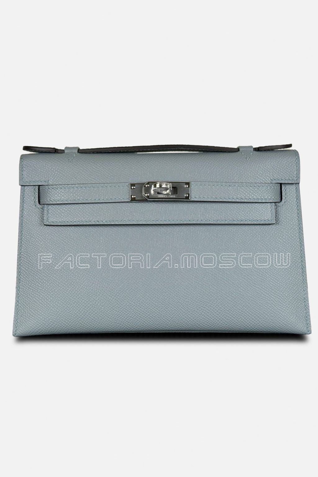Hermes Kelly Pochette Epsom Colour Blue Lin PHW