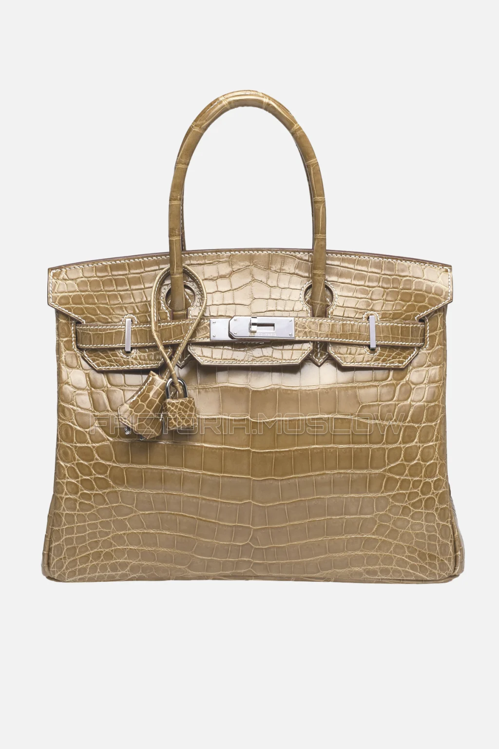 Hermes Birkin 30 Shiny Ficelle Niloticus Crocodile PHW