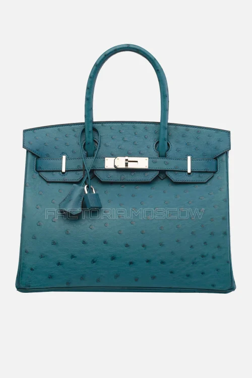 Hermes Birkin 30 Cobalt Ostrich PHW