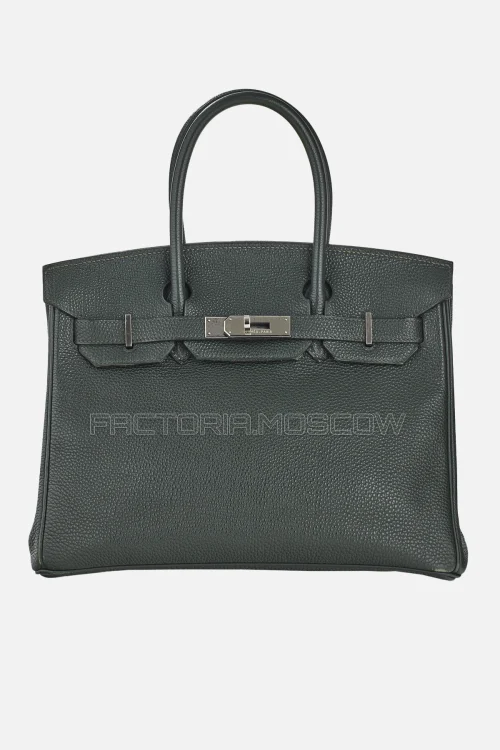 Hermes Birkin 30 Vert Fonce Togo PHW