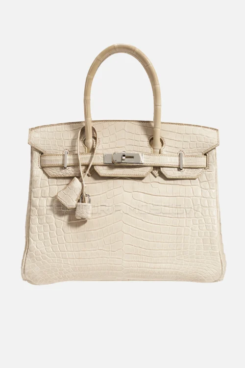 Hermes Birkin 30 Matte Parchemin Niloticus Crocodile PHW