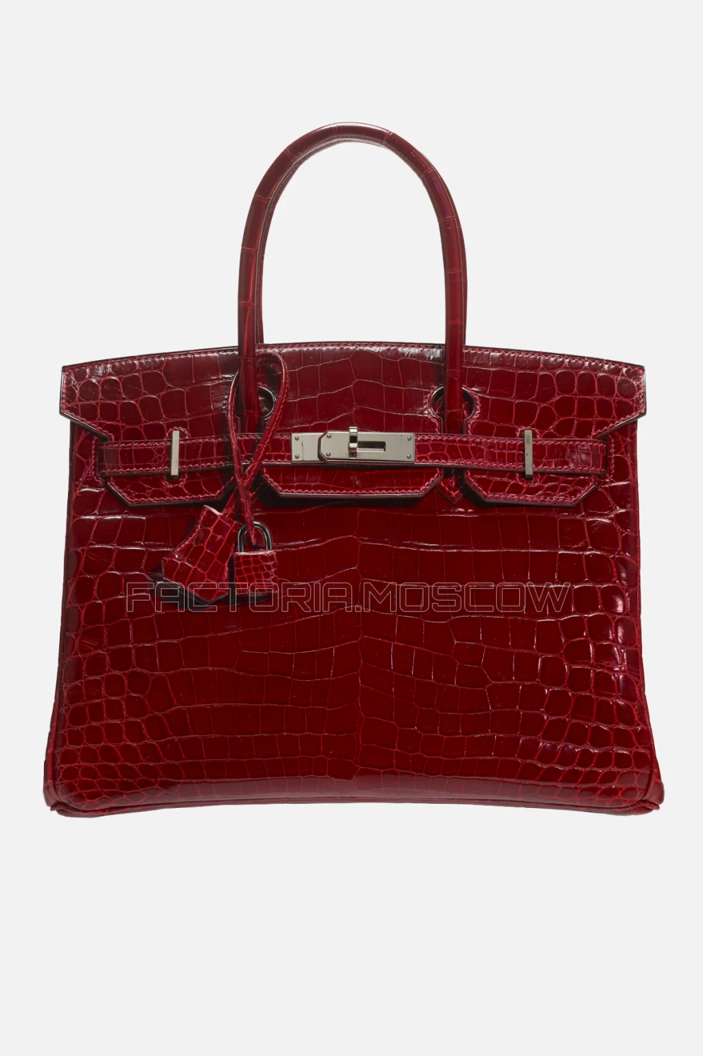 Hermes Birkin 30 Shiny Rouge Vif Niloticus Crocodile PHW