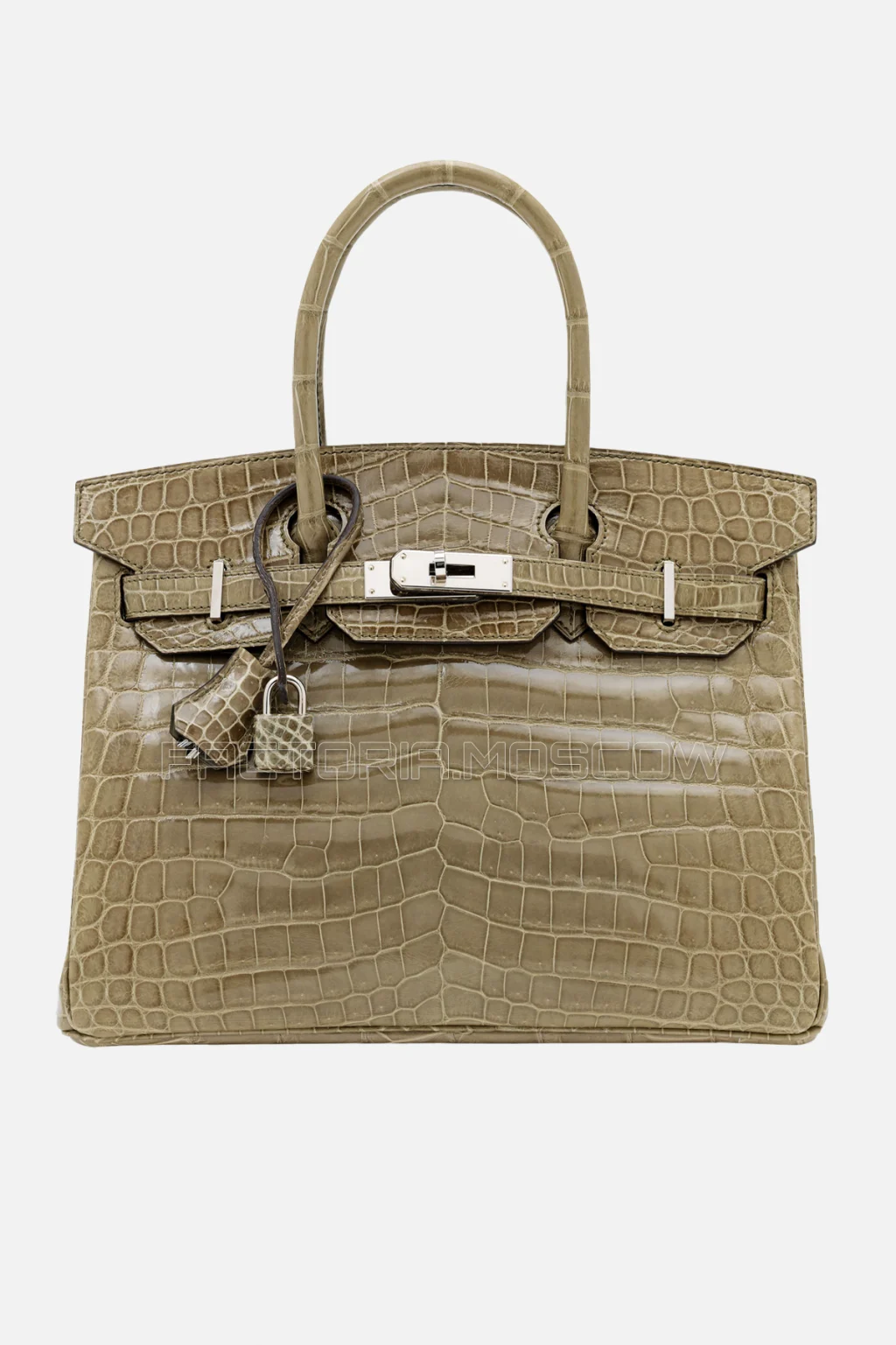 Hermes Birkin 30 Shiny Gris Tourterelle Niloticus Crocodile PHW