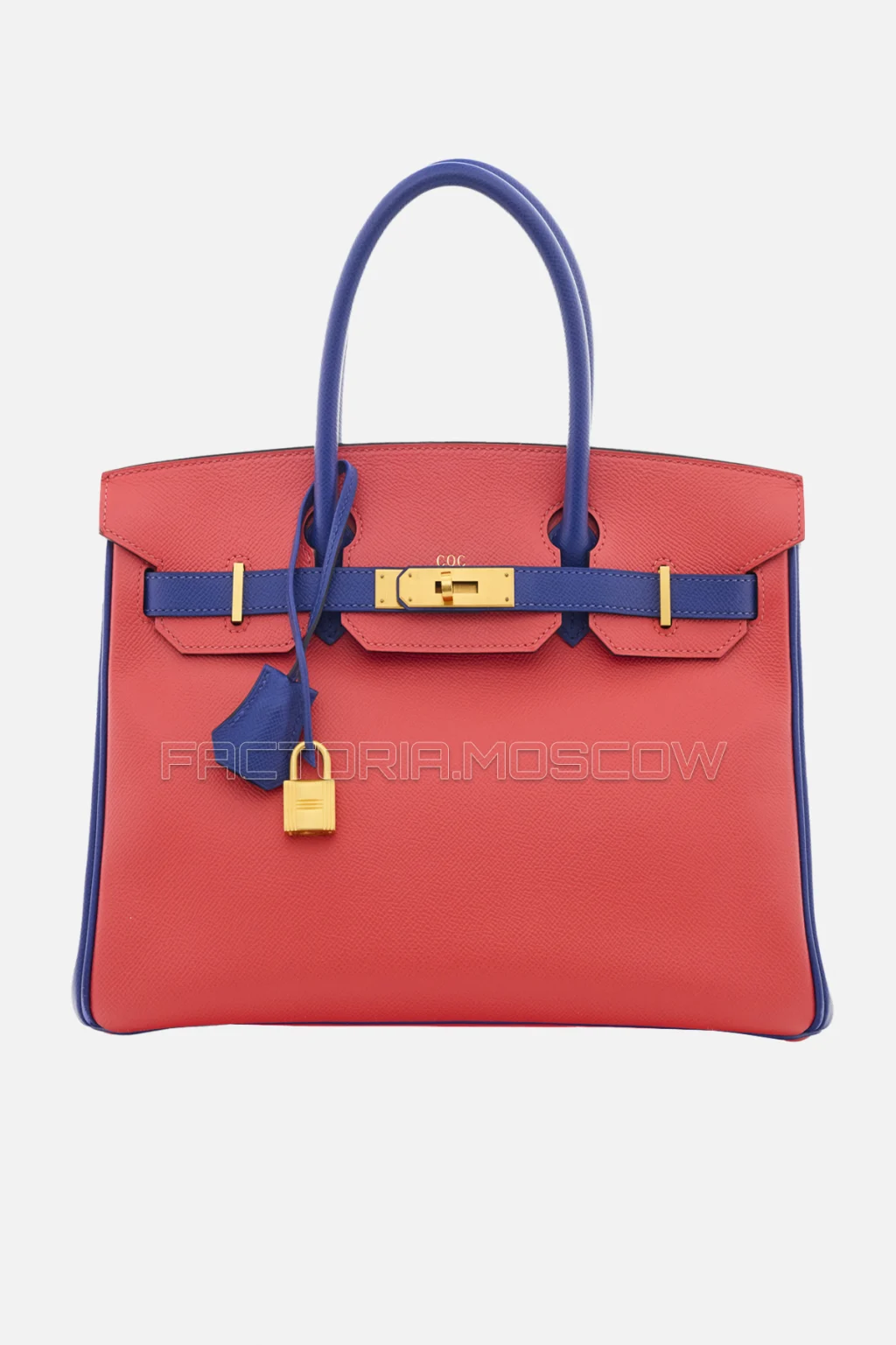 Hermes Birkin 30 Rose Azalee/Bleu Électrique Epsom GHW