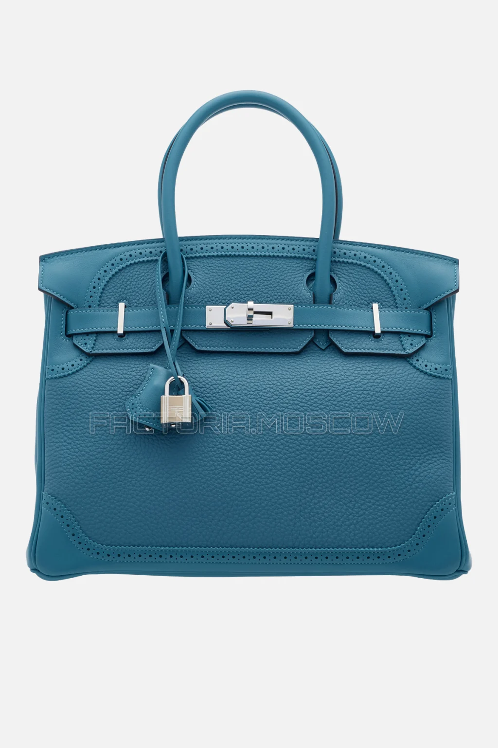 Hermes Birkin Ghillies 30 Turquoise Togo/Swift PHW