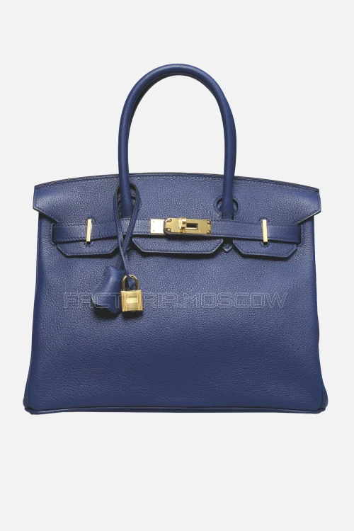 Hermes Birkin 30 Bleu Saphir Evercolor GHW