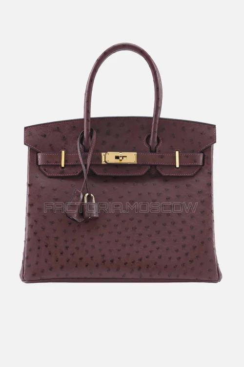Hermes Birkin 30 Prune Ostrich GHW