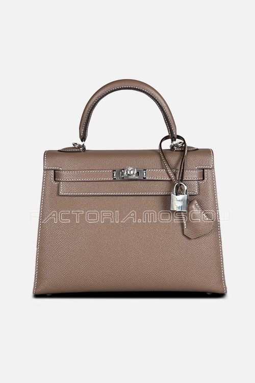 Hermes Kelly Sellier 25 Epsom Colour Etoupe PHW