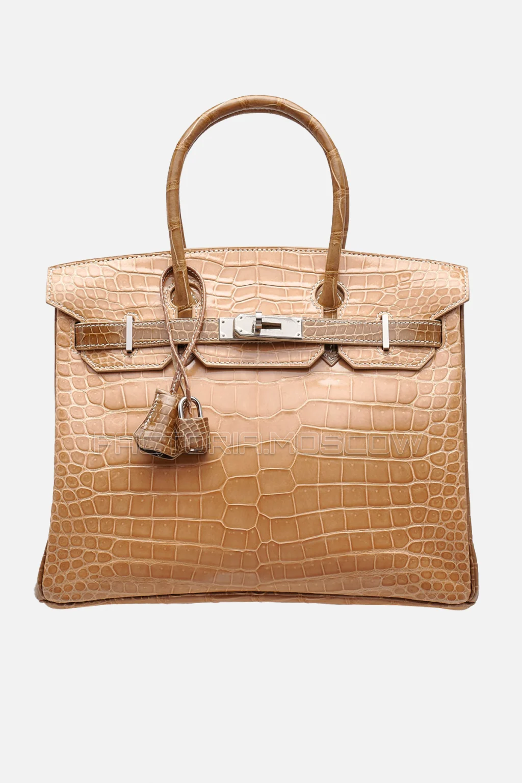 Hermes Birkin 30 Poussiere/Ficelle Porosus Crocodile PHW