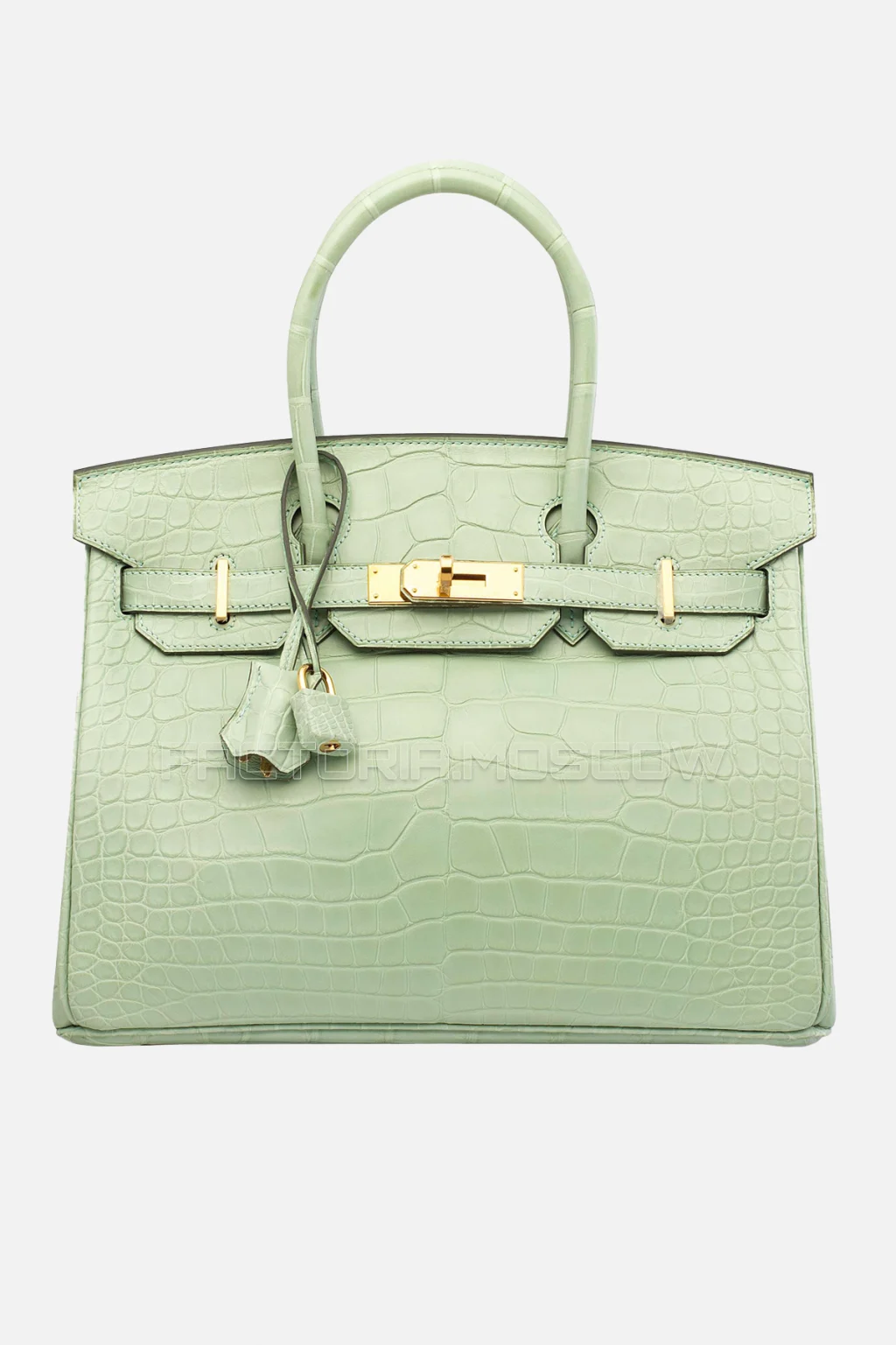 Hermes Birkin 30 Matte Alligator Vert D'Eau GHW