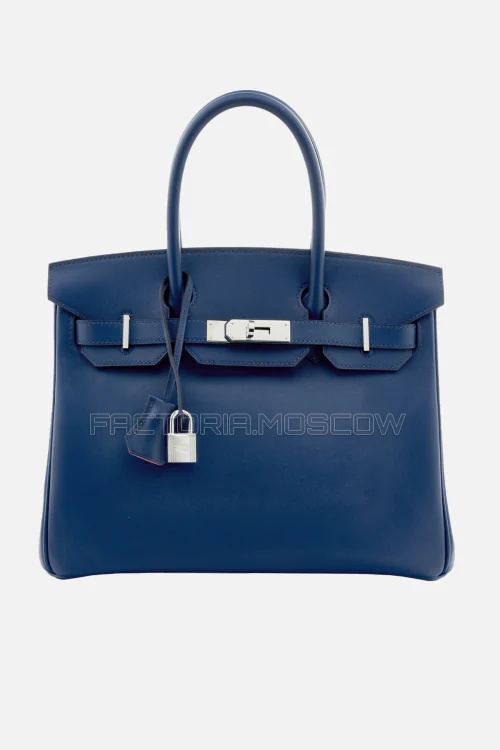 Hermes Birkin 30 Bleu Saphir/Pink 5P Swift PHW