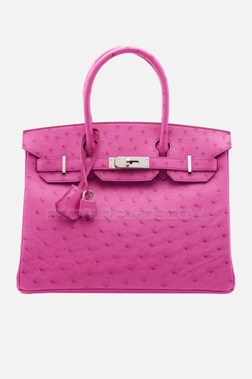 Hermes Birkin 30 Rose Pourpre Ostrich PHW