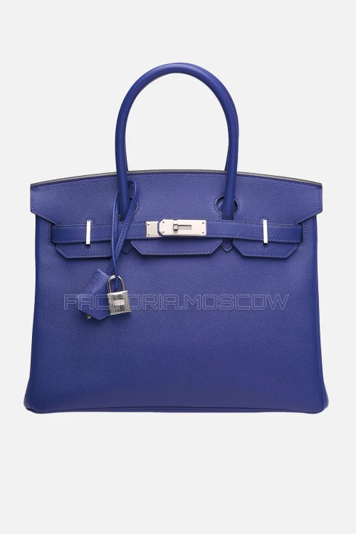 Hermes Birkin 30 Bleu Électrique Epsom PHW