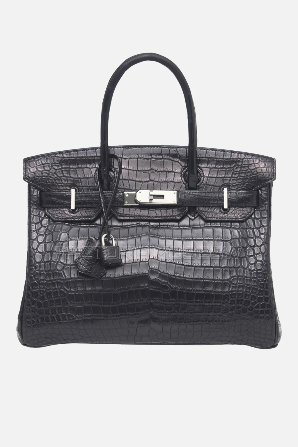Hermes Birkin 30 Matte Black Porosus Crocodile PHW