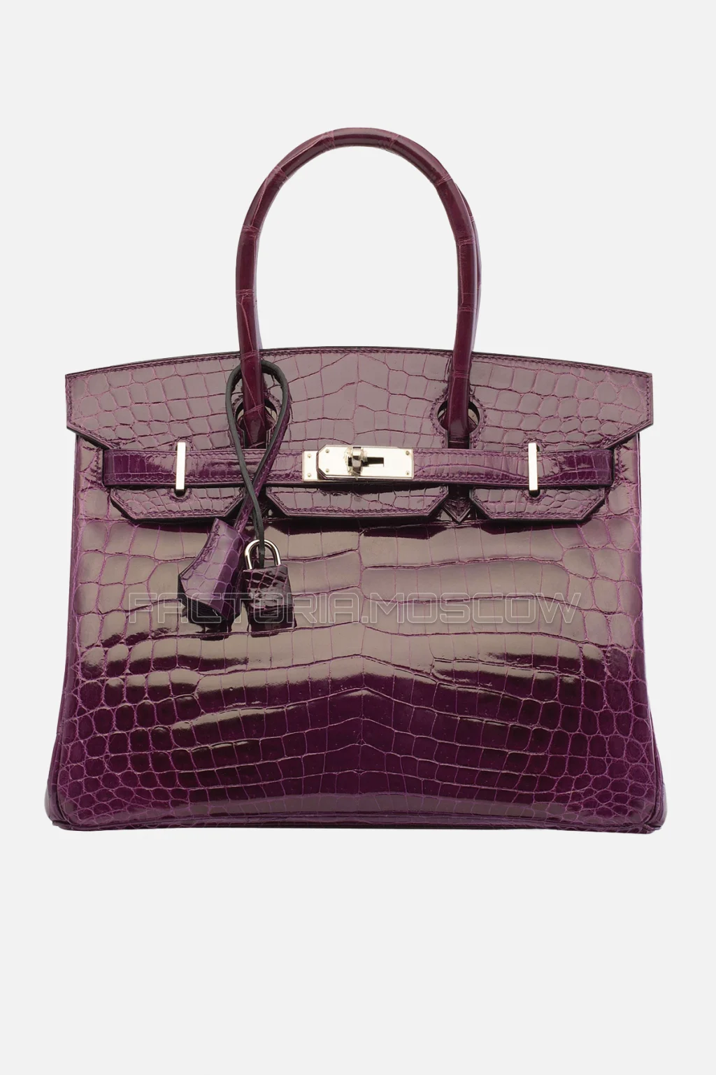 Hermes Birkin 30 Shiny Amethyste Niloticus Crocodile PHW