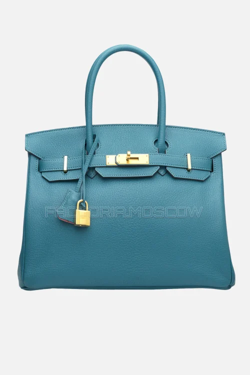 Hermes Birkin 30 Turquoise/Rose Azalee Chevre PHW