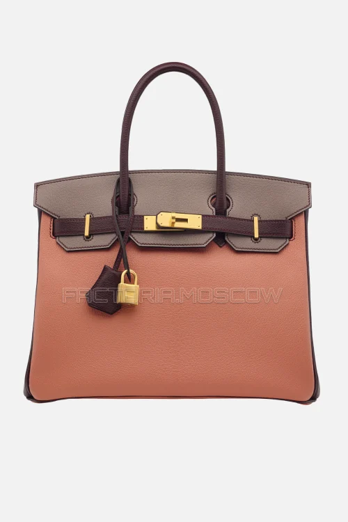 Hermes Birkin 30 Rose The/Griolet/Prune Chevre GHW