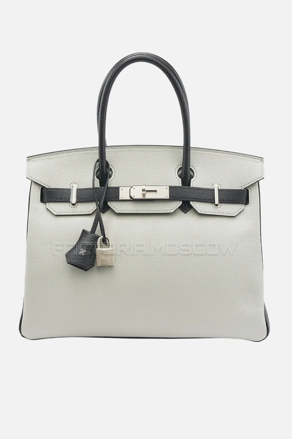 Hermes Birkin 30 Gris Perle/Black Chevre PHW