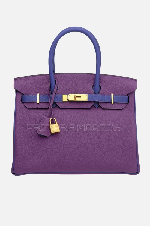 Hermes Birkin 30 Anemone/Bleu Électrique Togo GHW