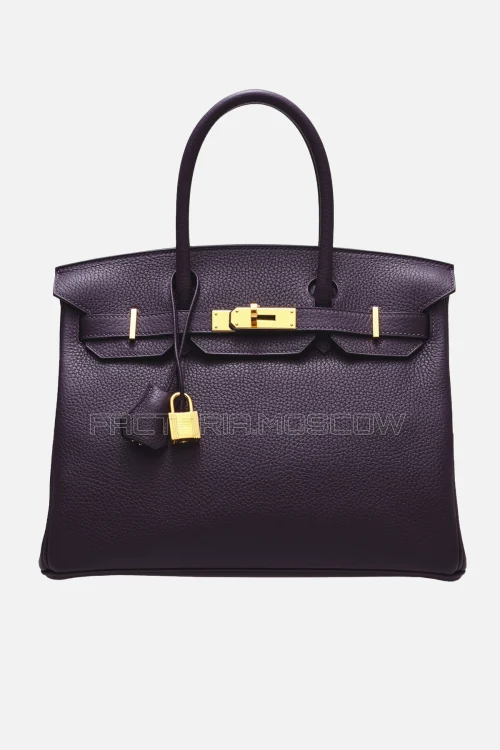 Hermes Birkin 30 Raisin Clemence GHW