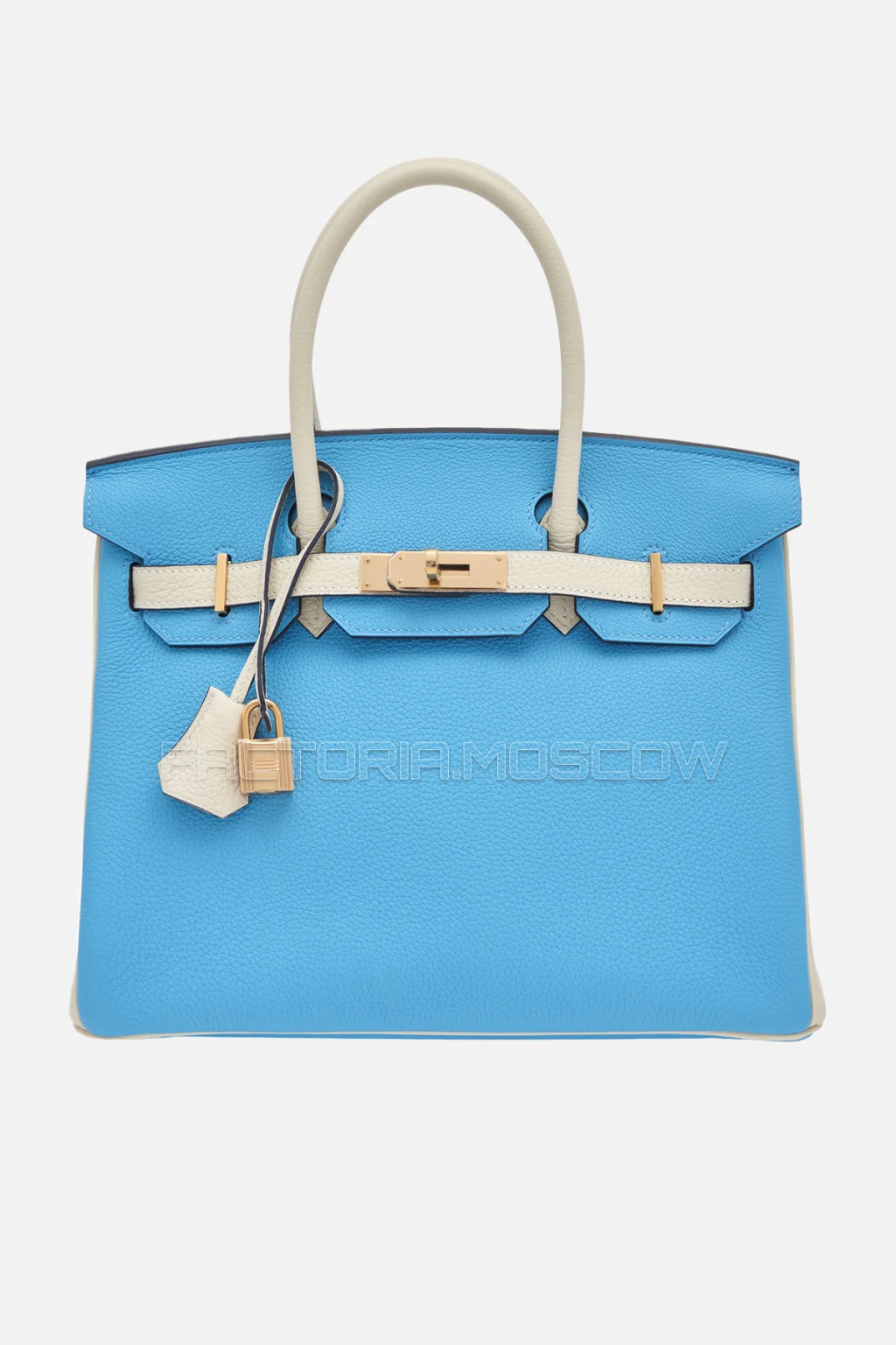 Hermes Birkin 30 Bleu Celeste/Craie Togo RGHW