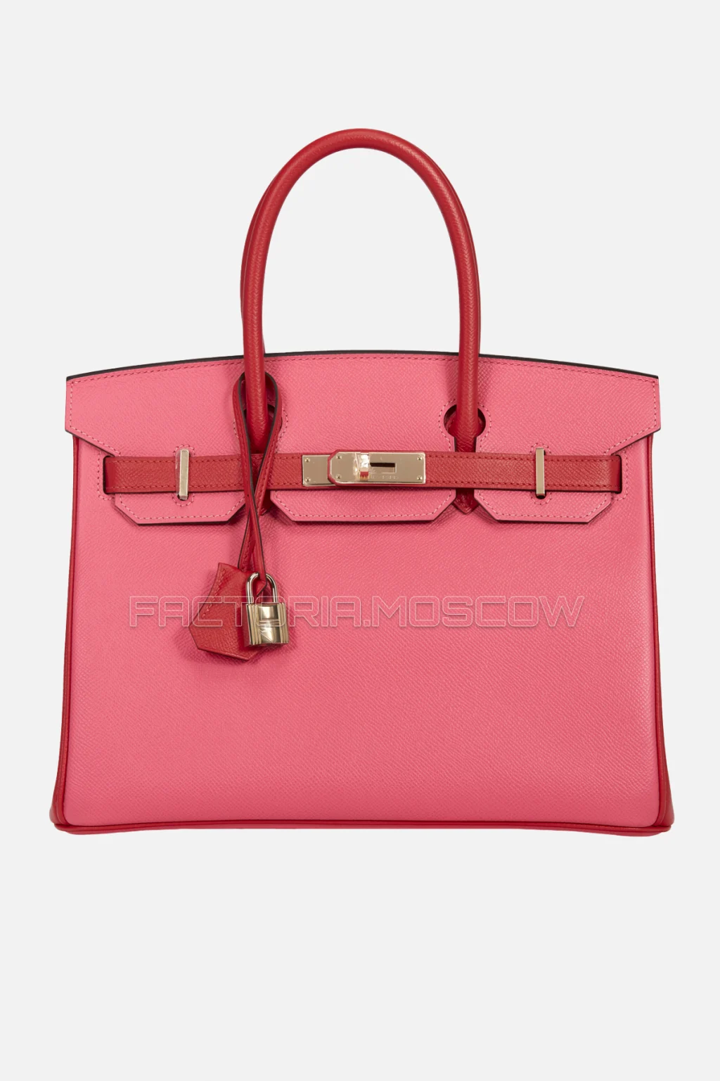 Hermes Birkin 30 Rose Azalee/Rouge De Couer Epsom GHW