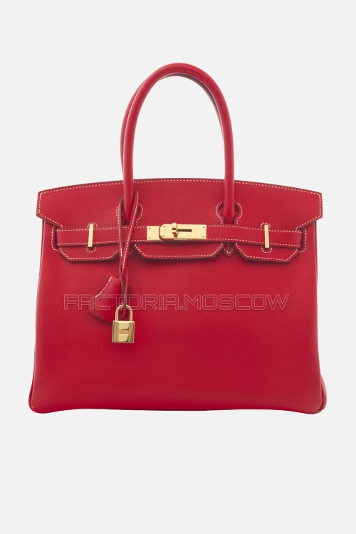 Hermes Birkin 30 Rouge Casaque/Bleu Thalassa Epsom GHW