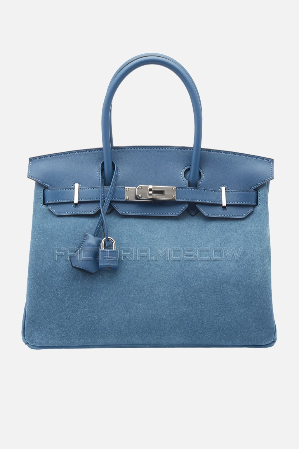 Hermes Birkin 30 Bleu Thalassa Swift/Veau Doblis Grizzly PHW