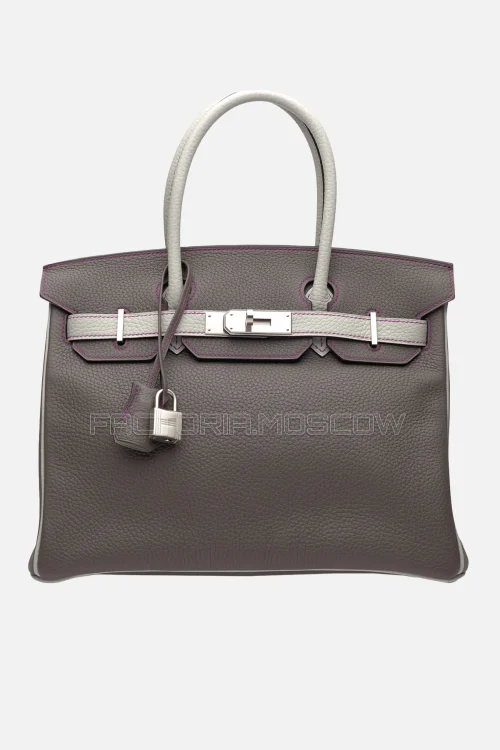 Hermes Birkin 30 Etain/Gris Perle Clemence PHW