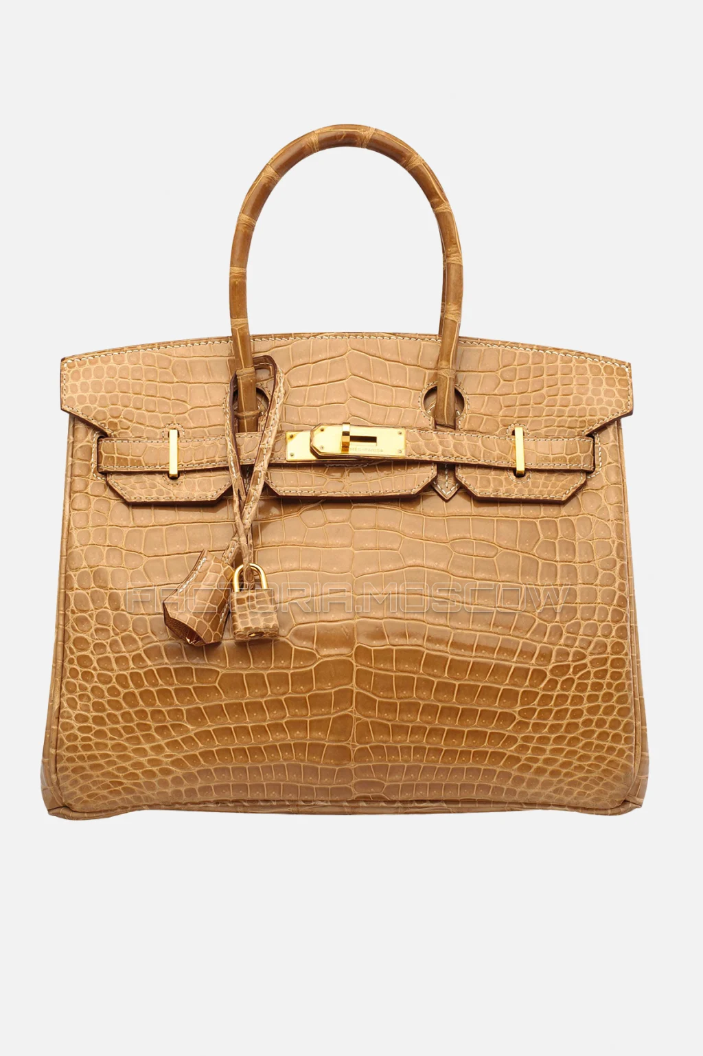 Hermes Birkin 30 Shiny Porosus Crocodile Ficelle GHW