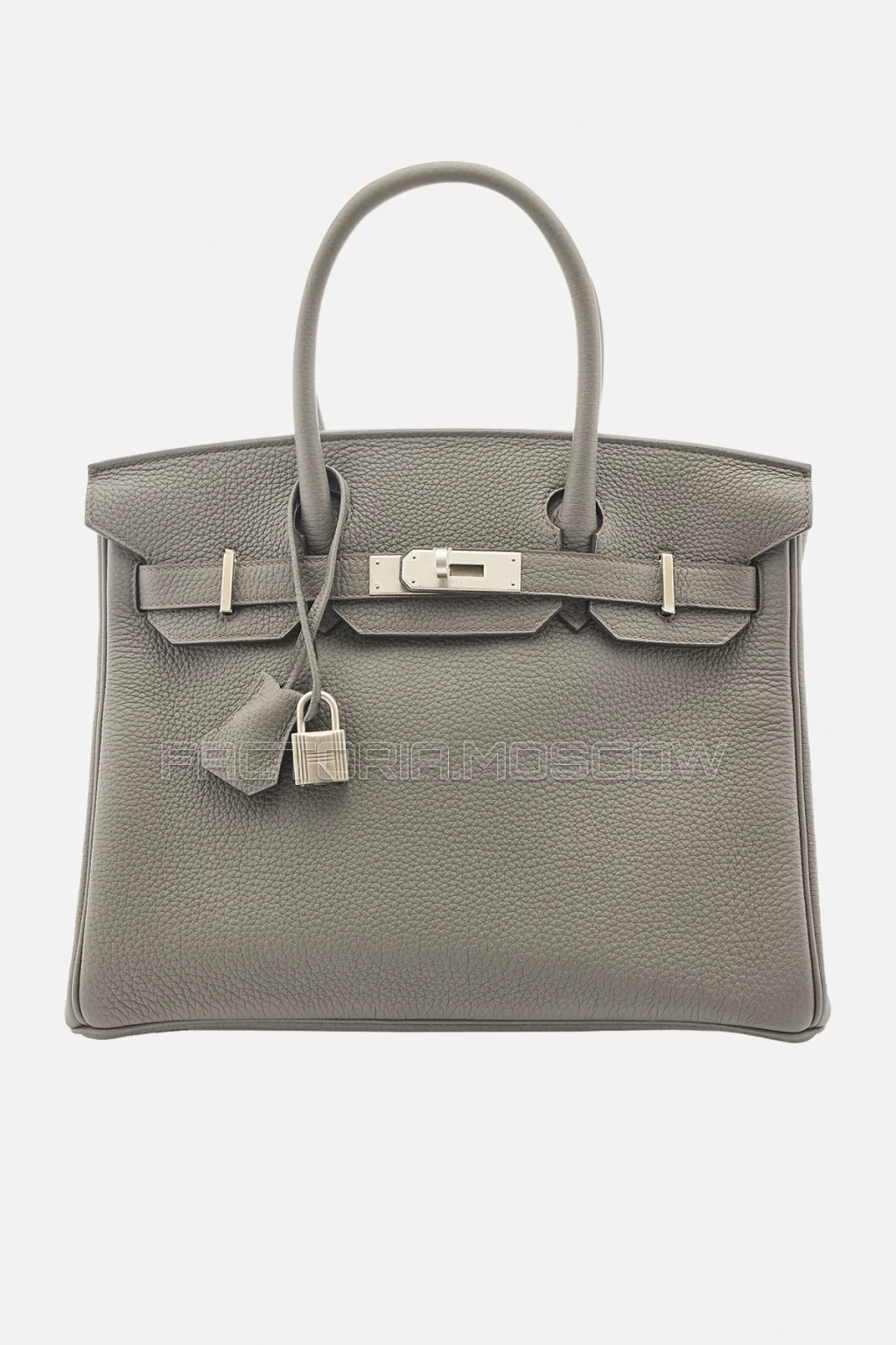 Hermes Birkin 30 Étain/Rouge Tomate Togo PHW