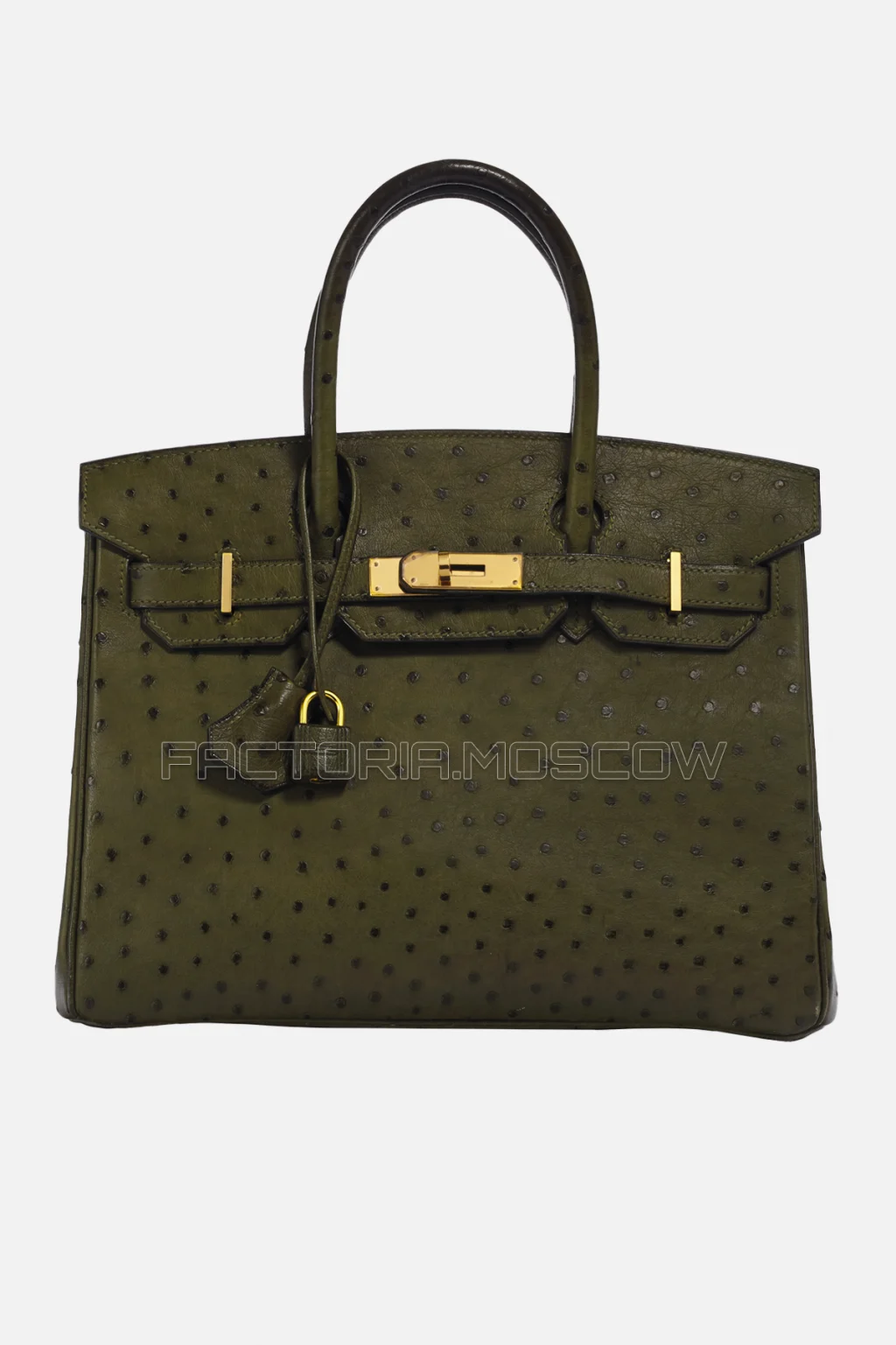 Hermes Birkin 30 Vert Olive Ostrich GHW