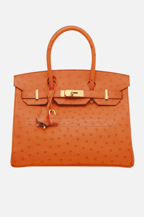 Hermes Birkin 30 Orange Ostrich GHW