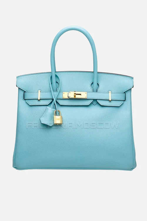 Hermes Birkin 30 Bleu Atoll Epsom GHW