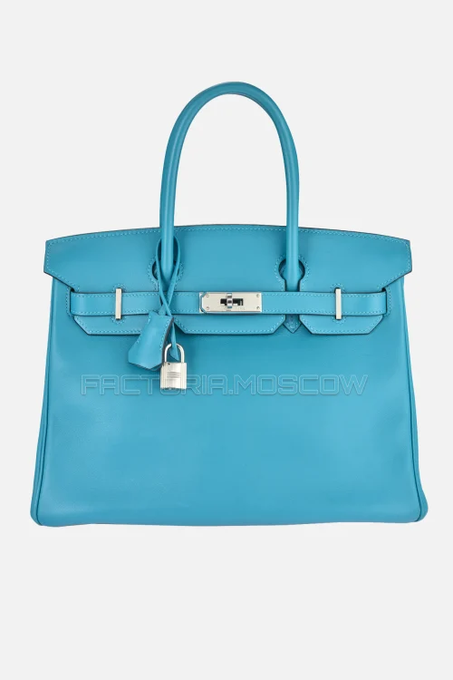 Hermes Birkin 30 Turquoise Swift PHW