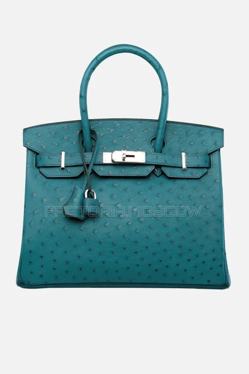 Hermes Birkin 30 Bleu Cobalt Ostrich PHW